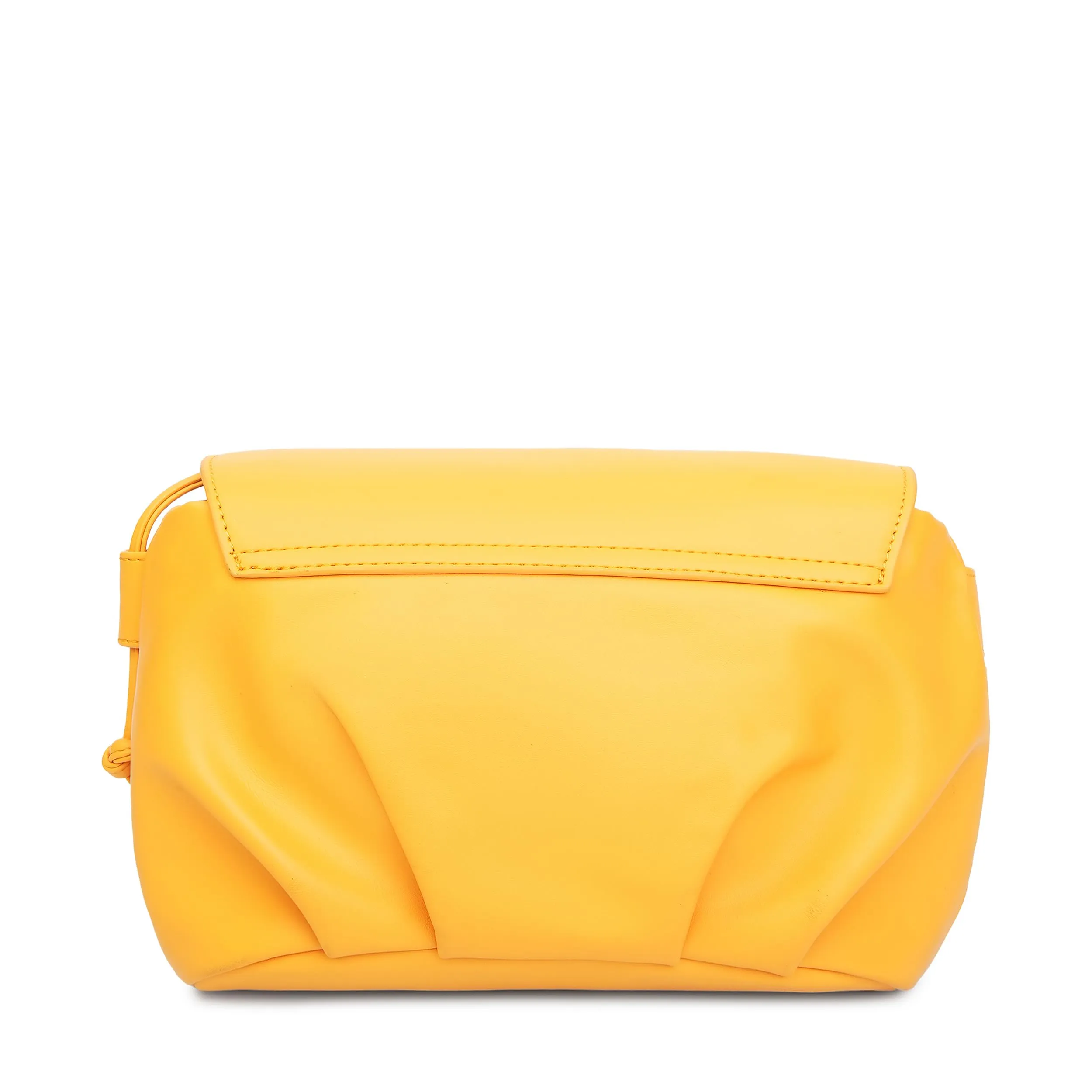 KLEIO Vegan Leather Pleated Elegant Sling Bag For Women with Magnet Flap Closure (Mustard)| Versatile Crossbody Bag for Girls for Everyday Use| Suitable for Travel, Office & College