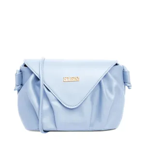 KLEIO Vegan Leather Pleated Elegant Sling Bag For Women with Magnet Flap Closure (Powder Blue) KLEIO Vegan Leather Pleated Elegant Sling Bag For Women with Magnet Flap Closure (Powder Blue)