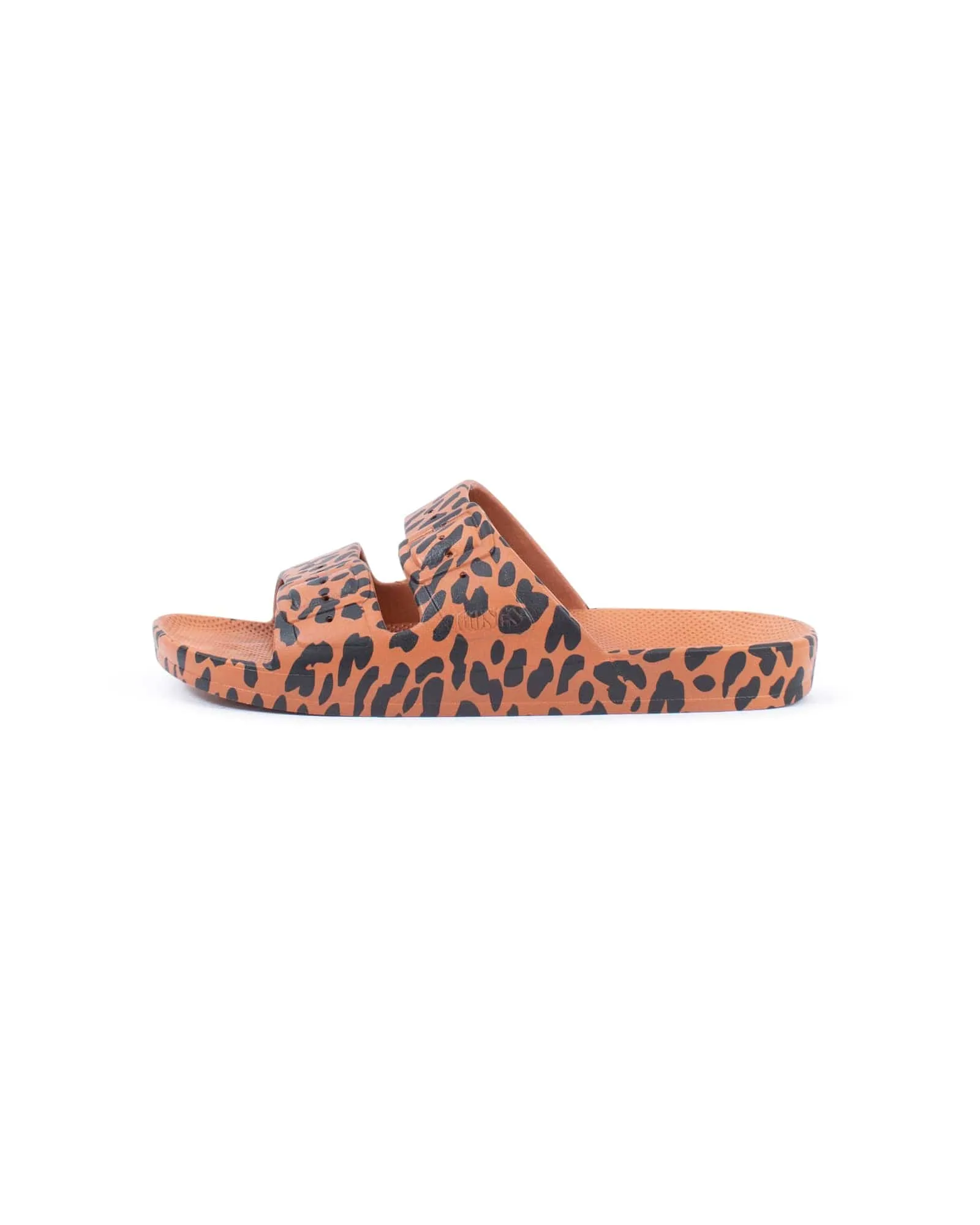 Leopard-Print Two-Strap Slides