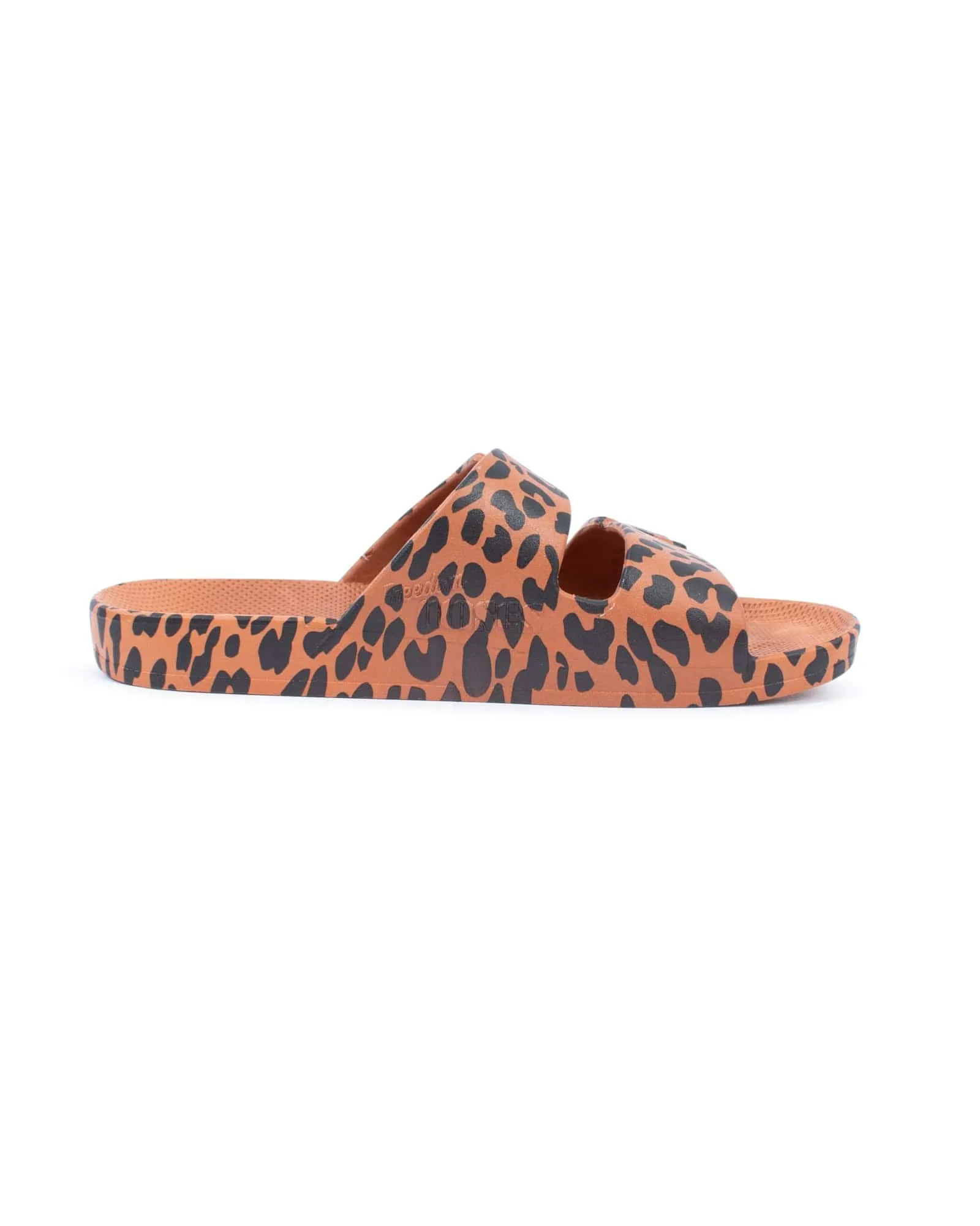 Leopard-Print Two-Strap Slides