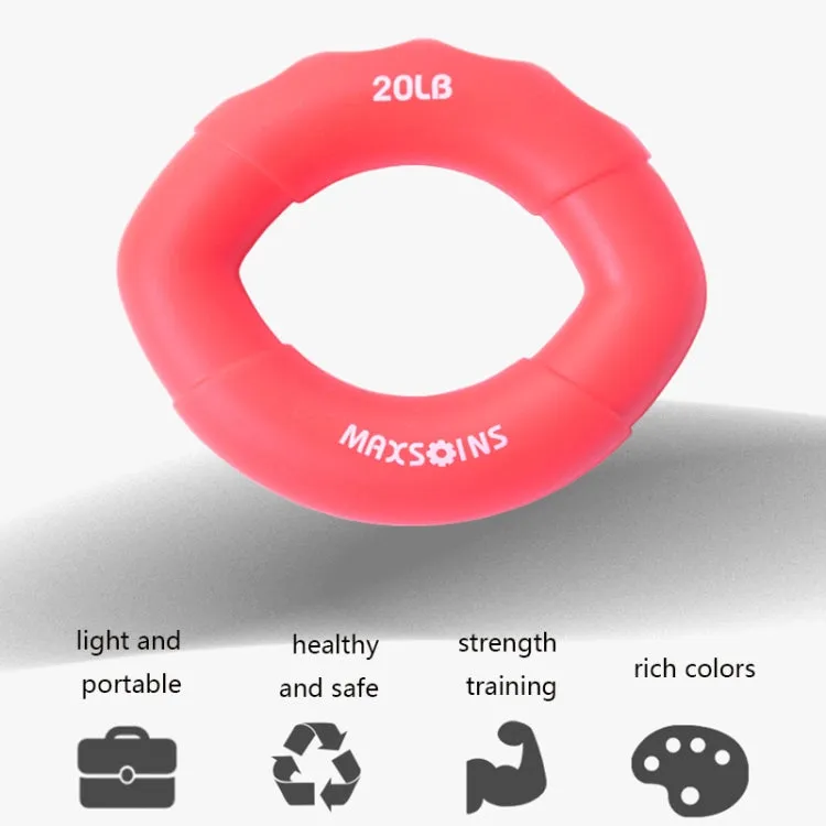 MAXSOINS MXO-009898 Silicone Finger Exercise Grip Device Olive Shape Rehabilitation Finger Pinch Device, Specification: 30LB(Pink)