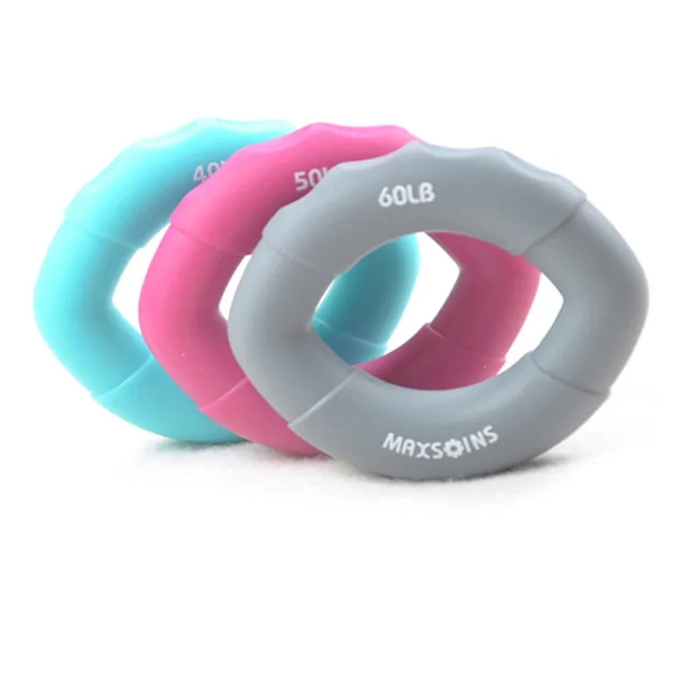 MAXSOINS MXO-009898 Silicone Finger Exercise Grip Device Olive Shape Rehabilitation Finger Pinch Device, Specification: 30LB(Pink)