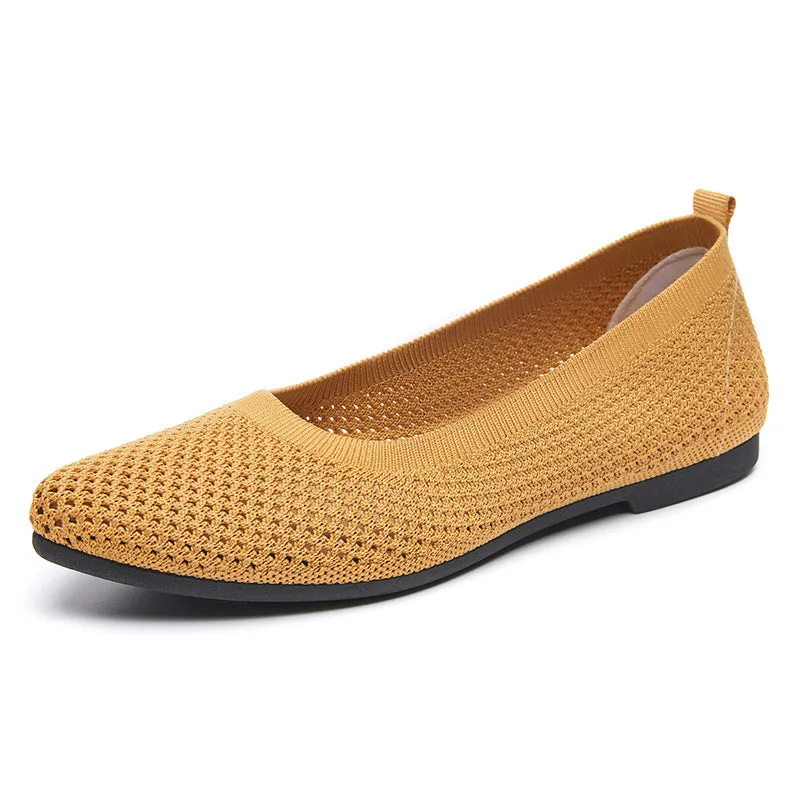 Nanccy Weaving Breathable Loafers  Comfortable Walking Casual Flats Shoes WF13