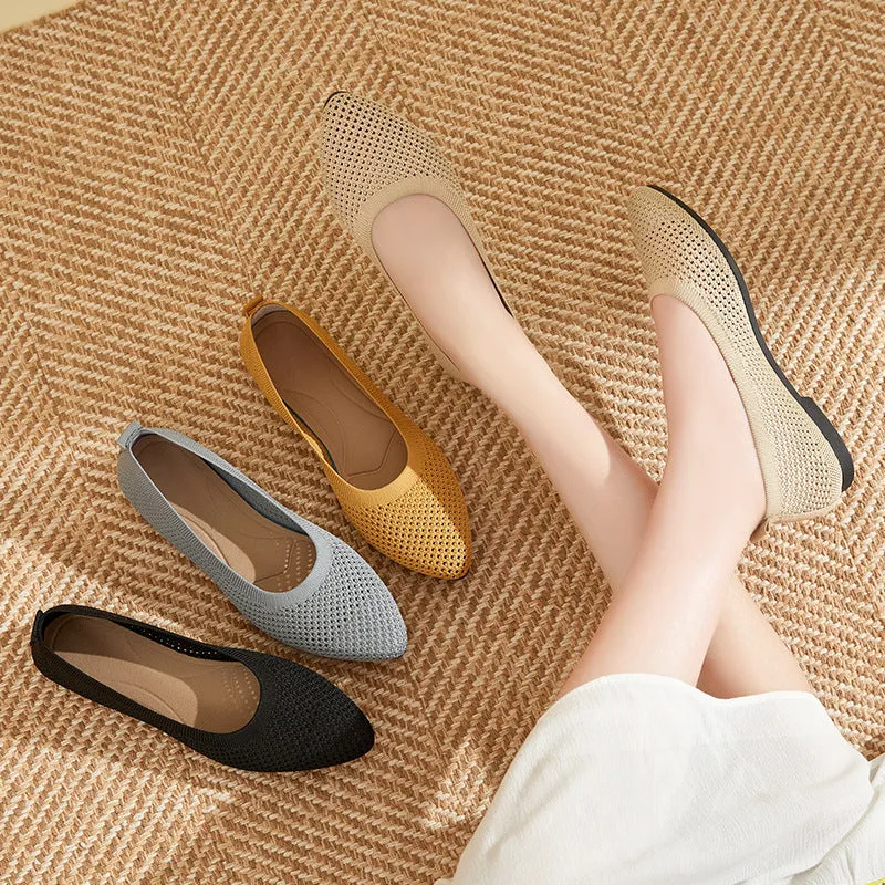 Nanccy Weaving Breathable Loafers  Comfortable Walking Casual Flats Shoes WF13
