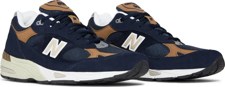 New Balance 991 Made In England 'Navy Brown' Sneakers, Blue