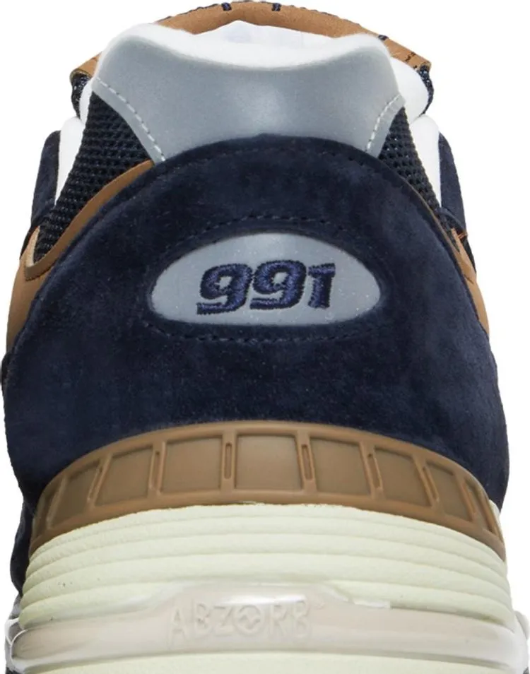 New Balance 991 Made In England 'Navy Brown' Sneakers, Blue