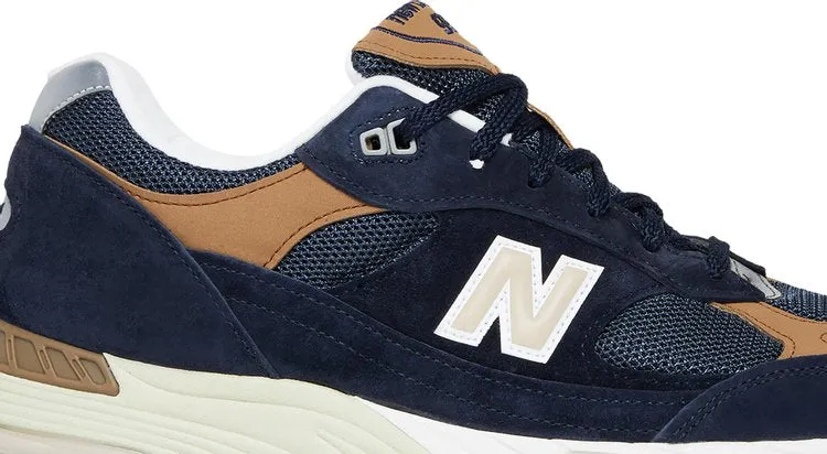 New Balance 991 Made In England 'Navy Brown' Sneakers, Blue