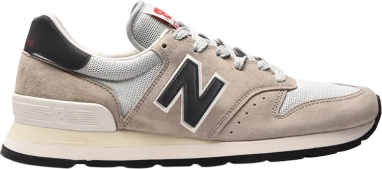 New Balance 995 Made in USA 'Off White Navy' Sneakers, Brown