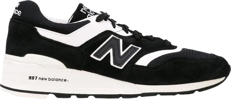 New Balance 997 Made In USA Sneakers, Black/White