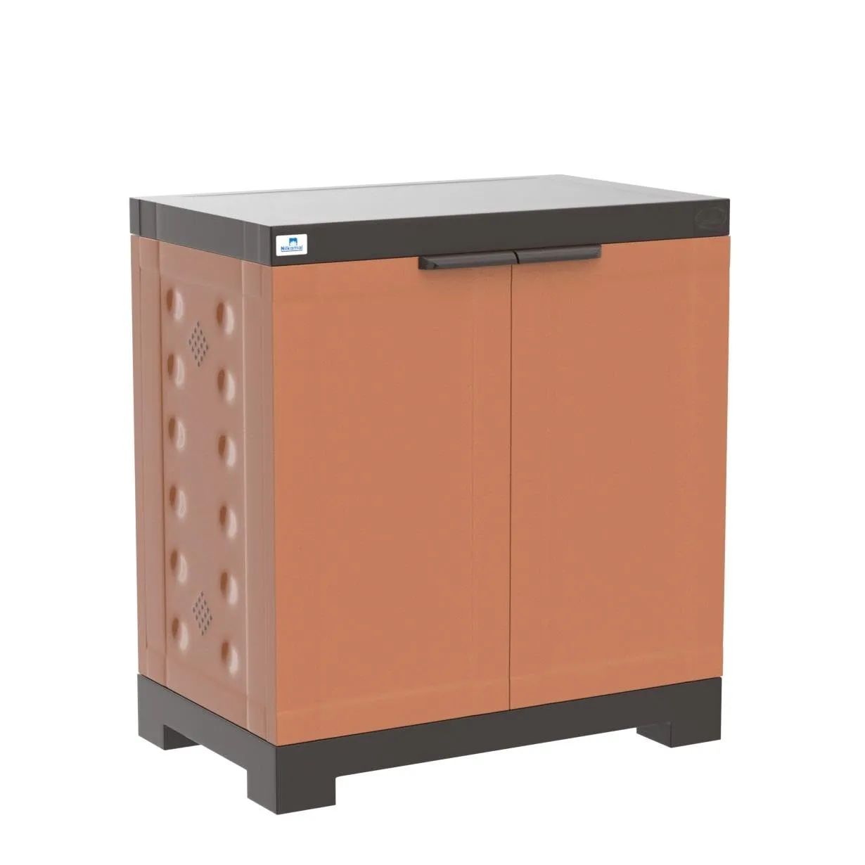 Nilkamal Freedom Mini 09 (FMSC09) Plastic Shoe Cabinet (Rust & Weathered Brown)