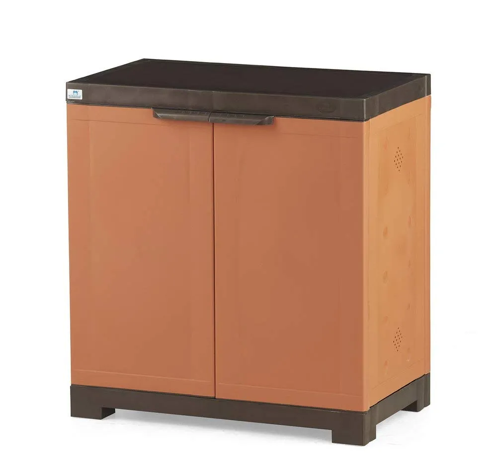 Nilkamal Freedom Mini 09 (FMSC09) Plastic Shoe Cabinet (Rust & Weathered Brown)