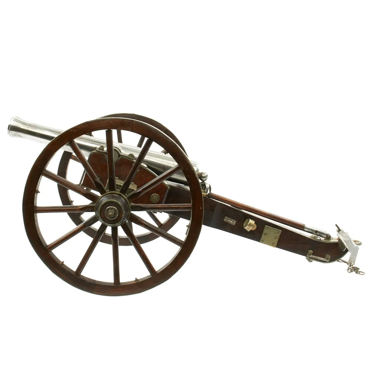 Original U.S. Civil War Replica Model 12 Pounder Cannon with Iron Barrel on Field Carriage
