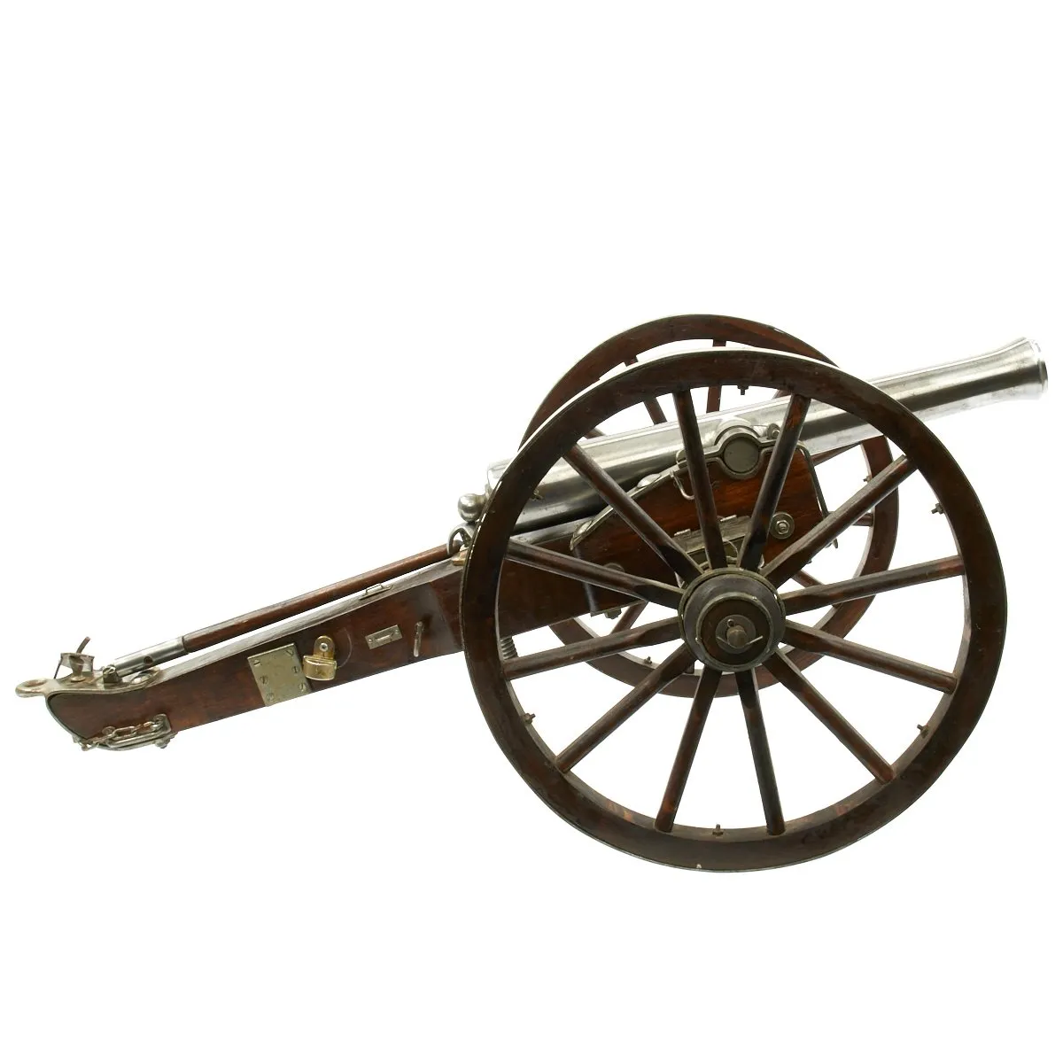 Original U.S. Civil War Replica Model 12 Pounder Cannon with Iron Barrel on Field Carriage