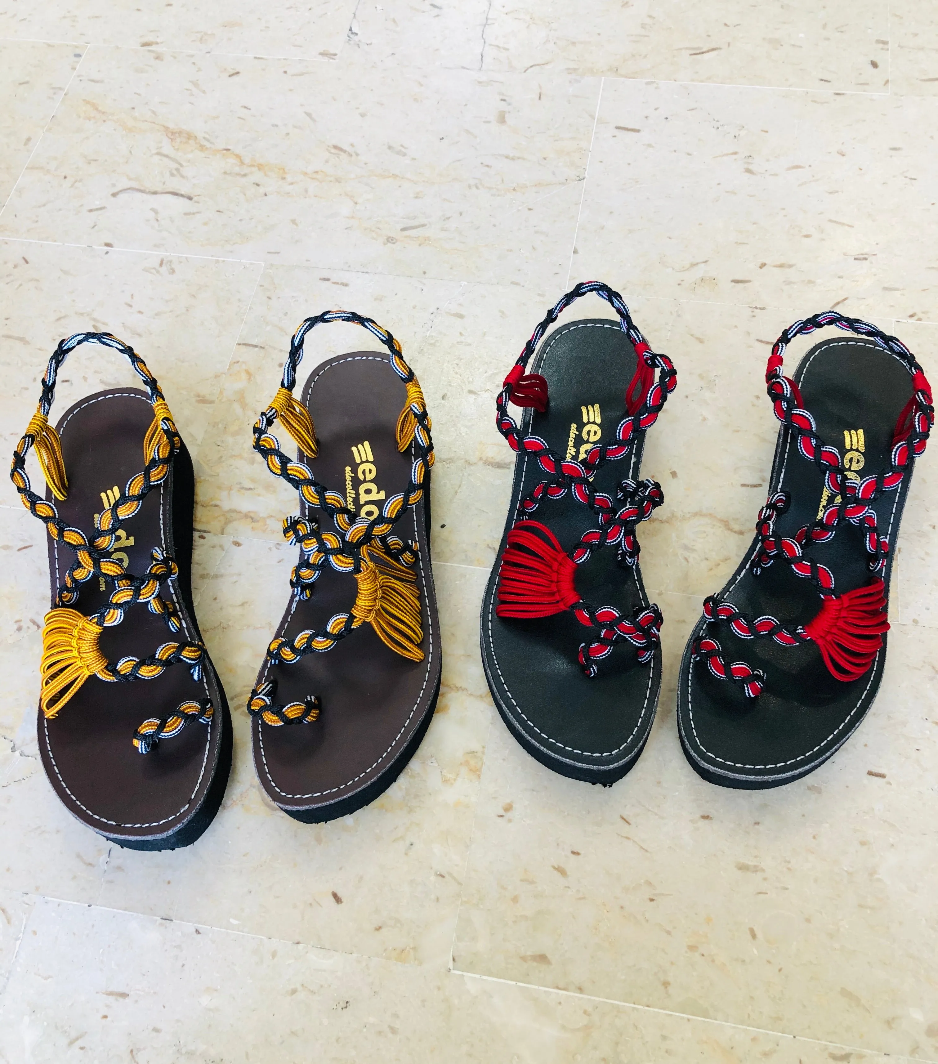 Platform Rope Sandals-Yellow-Claudia Style