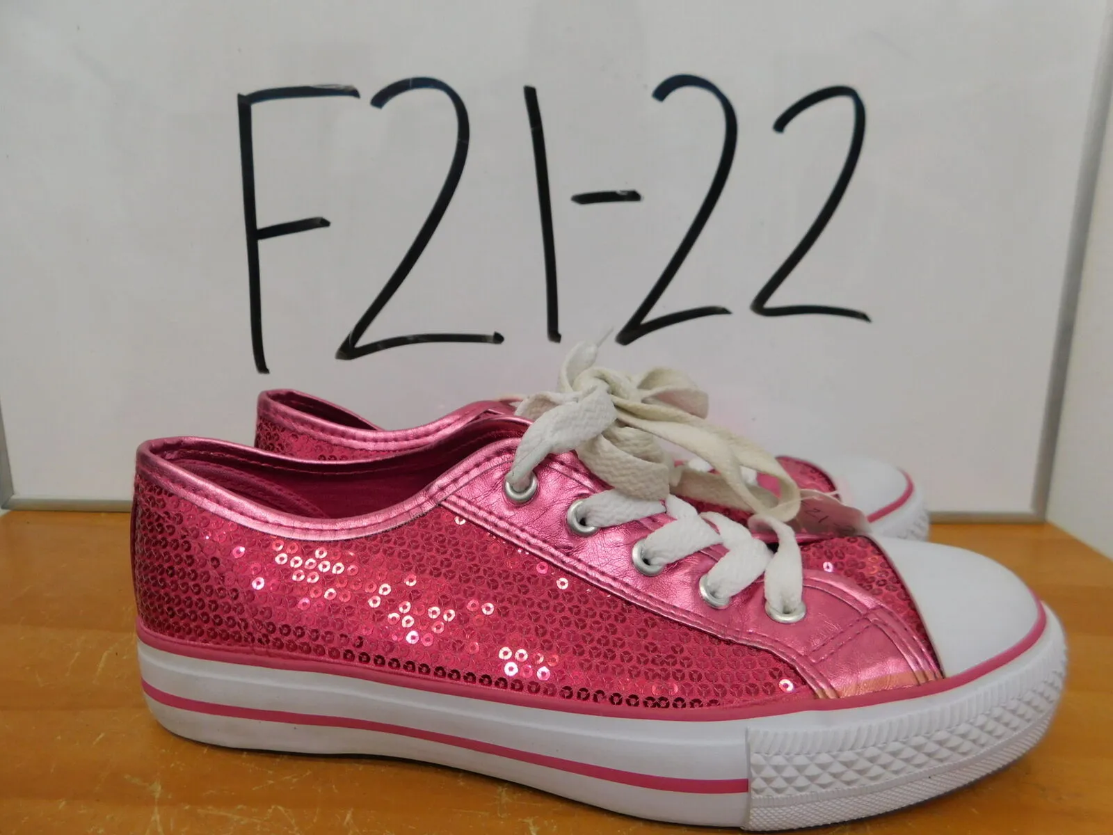 Pre-Owned Hip Hop Shoes Platinum Adult 7.5M Sneakers Sequin