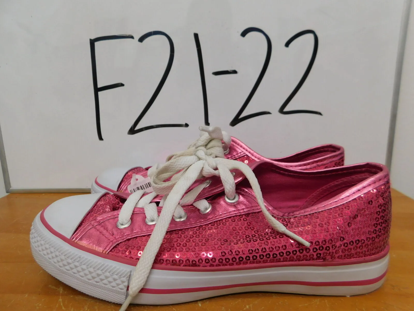 Pre-Owned Hip Hop Shoes Platinum Adult 7.5M Sneakers Sequin