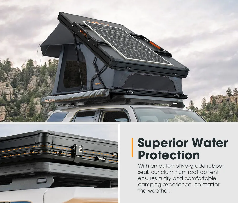 San Hima Kalbarri X Rooftop Tent Hardshell With Ladder   250W Solar Panel
