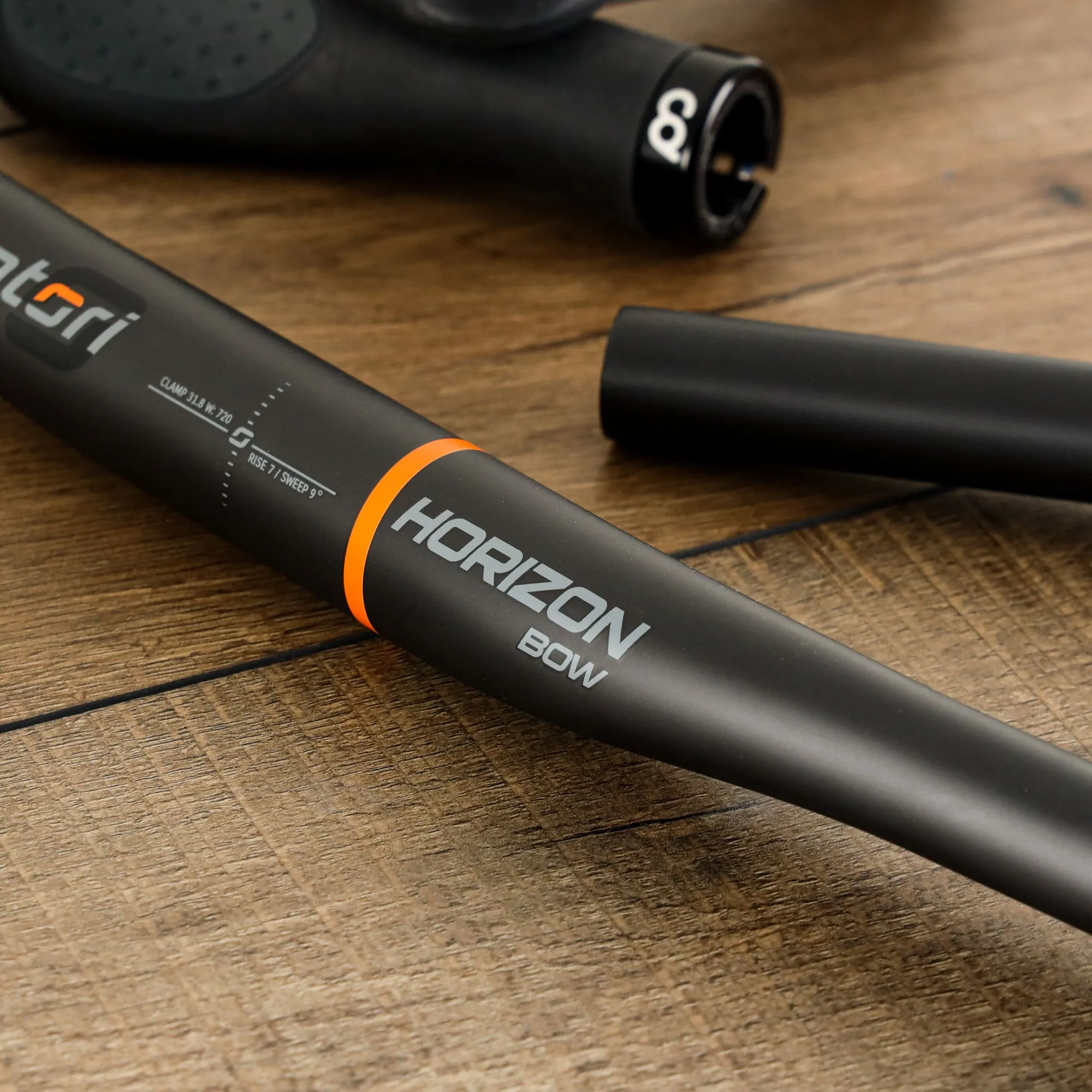 SATORI Bike Handlebar - HORIZON BOW Professional Level for MTB Mountain Bicycles - Full Carbon Fibre Flat Straight Super Light 31.8mm Handlebar