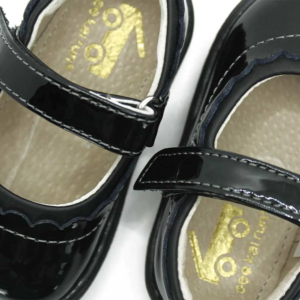 See Kai Run Jane II Dressy Shoe Black Patent Infants Walkers Toddlers Kids Girls - Kids Shoes