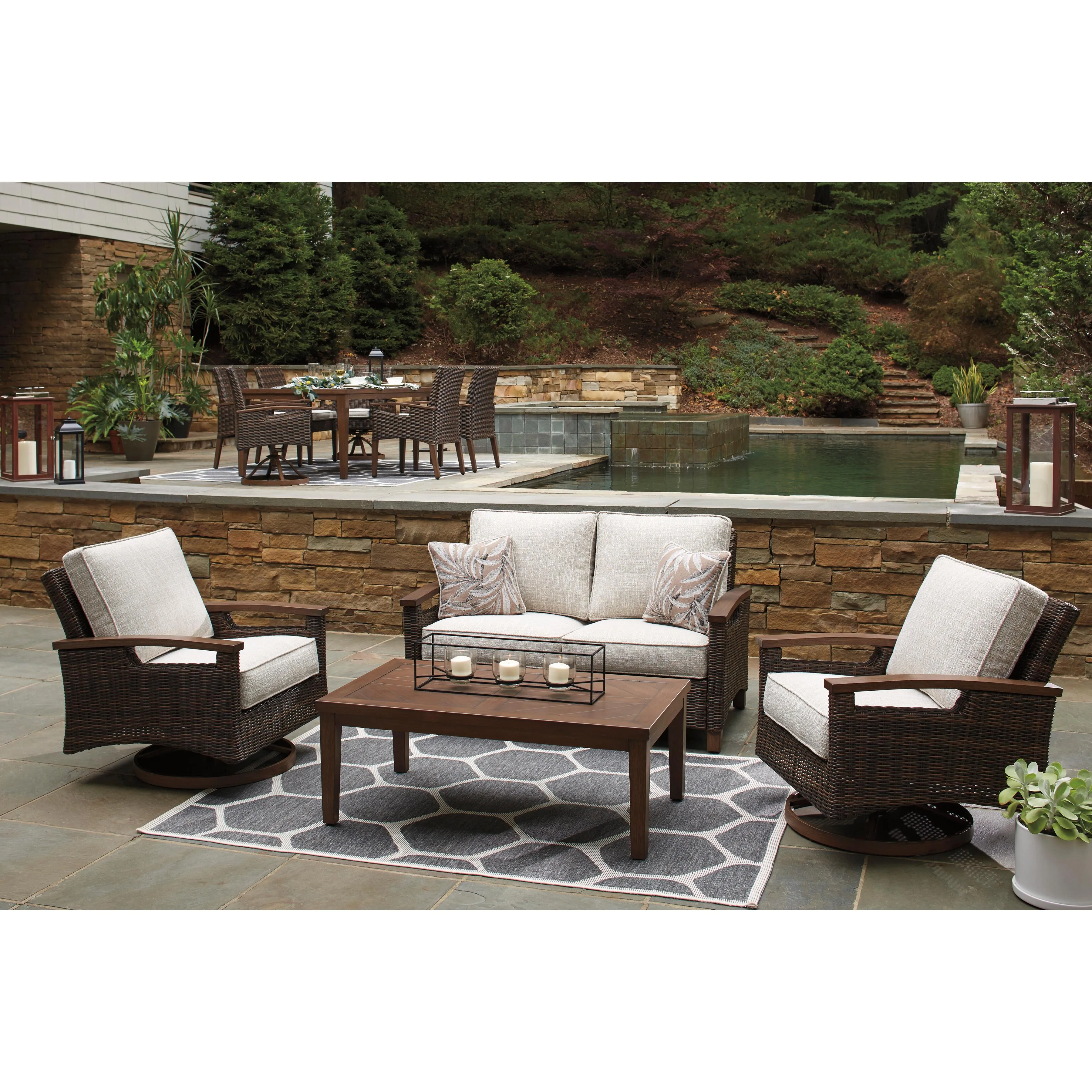 Signature Design by Ashley Paradise Trail P750-835 Loveseat with Cushion