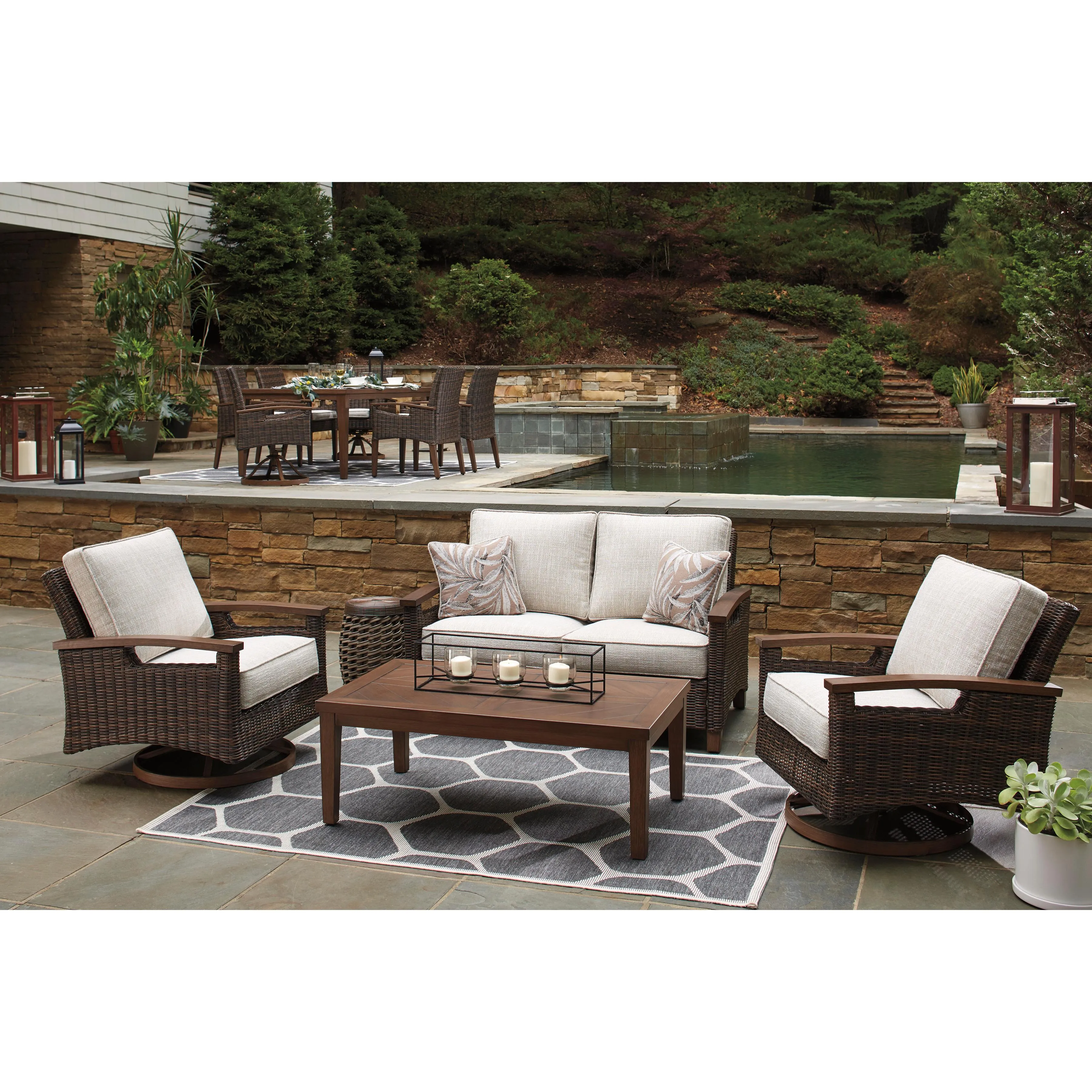 Signature Design by Ashley Paradise Trail P750-835 Loveseat with Cushion