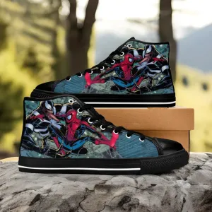 Spider Man vs Venom Shoes High Top Sneakers for Kids and Adults