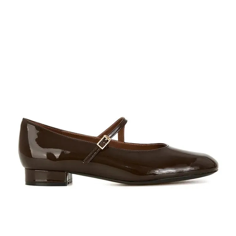 TAVIMART  -  Mary Jane Fashionable Low Heel Women's Shoes Luxury Designer French Vintage Buckle Mary Jane Flats