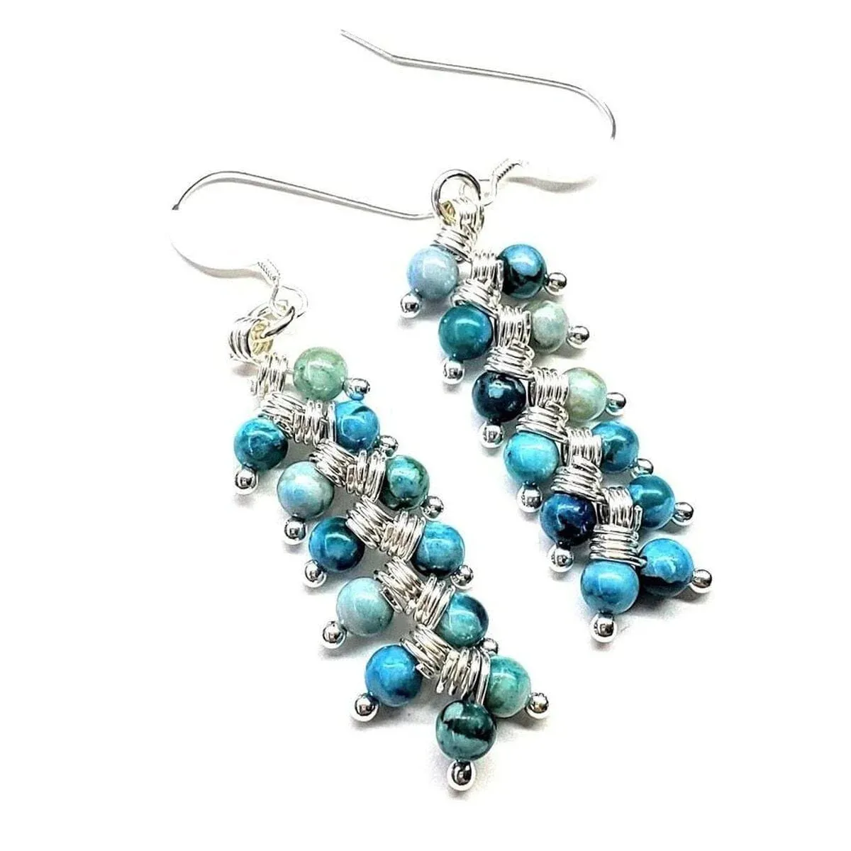 Turquoise Wire Wrapped Earrings