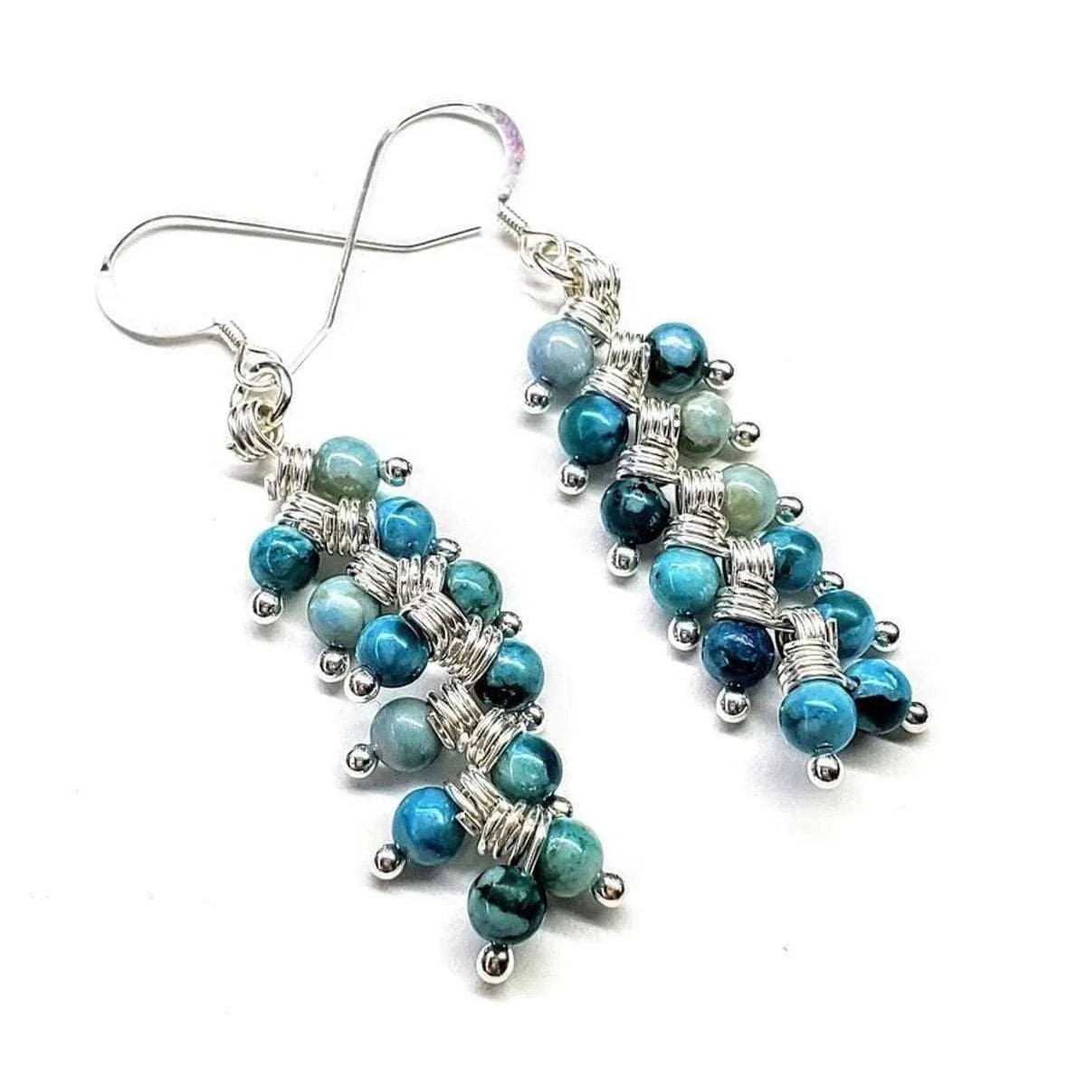 Turquoise Wire Wrapped Earrings