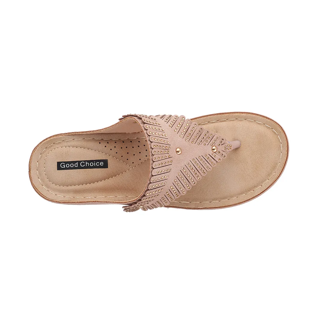 Virginia Blush Wedge Sandal