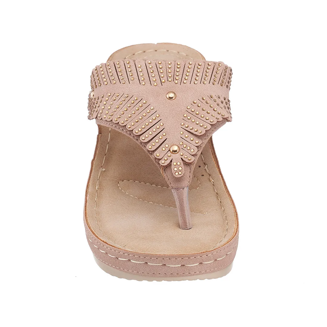 Virginia Blush Wedge Sandal
