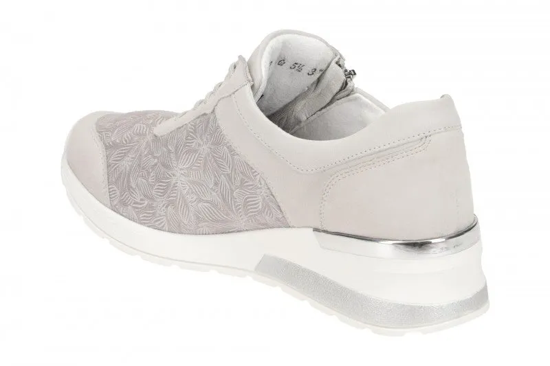 Waldlaufer Women's H-Clara Soft Sneaker Stein Silver