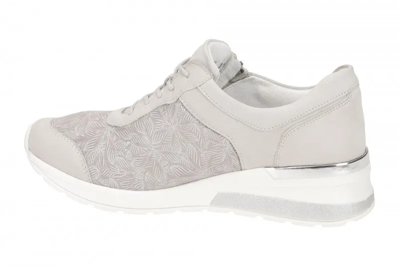 Waldlaufer Women's H-Clara Soft Sneaker Stein Silver