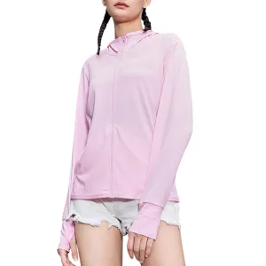 Women's UPF 50  UV Sun Protection Clothing Zip Up Lightweight Hoodie Hiking Sun Shirt