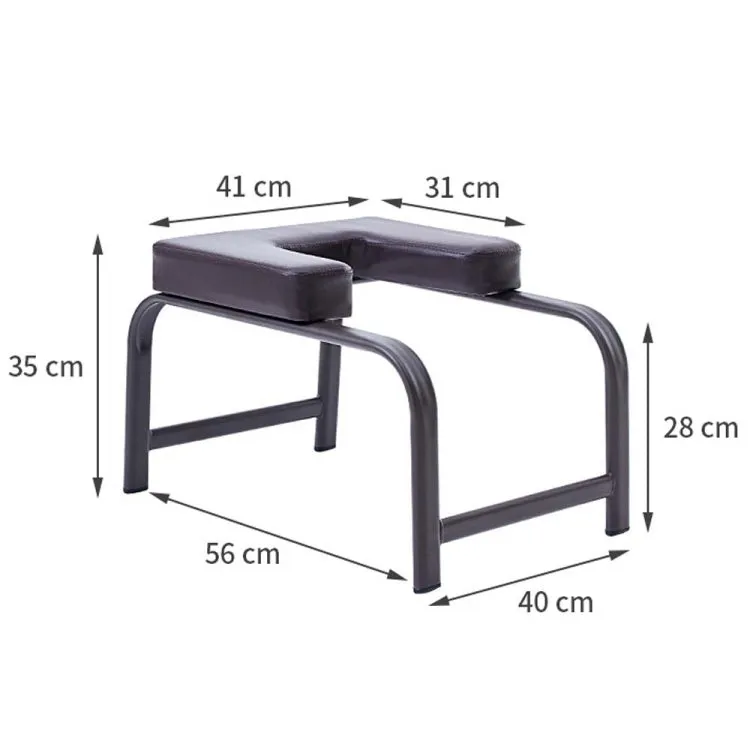 Yoga Auxiliary Inverted Stool Multifunctional Inverted Chair Yoga Fitness Chair(Brown)