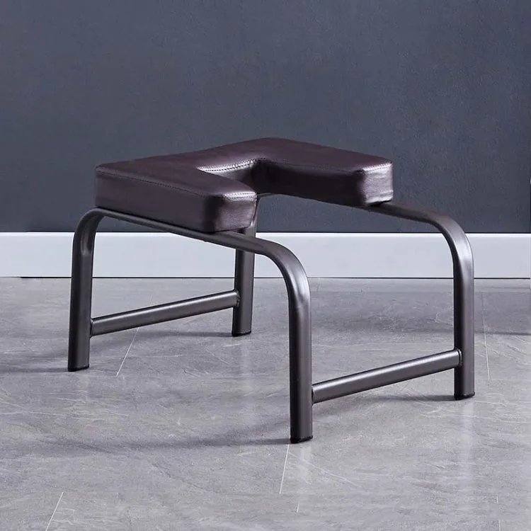 Yoga Auxiliary Inverted Stool Multifunctional Inverted Chair Yoga Fitness Chair(Brown)
